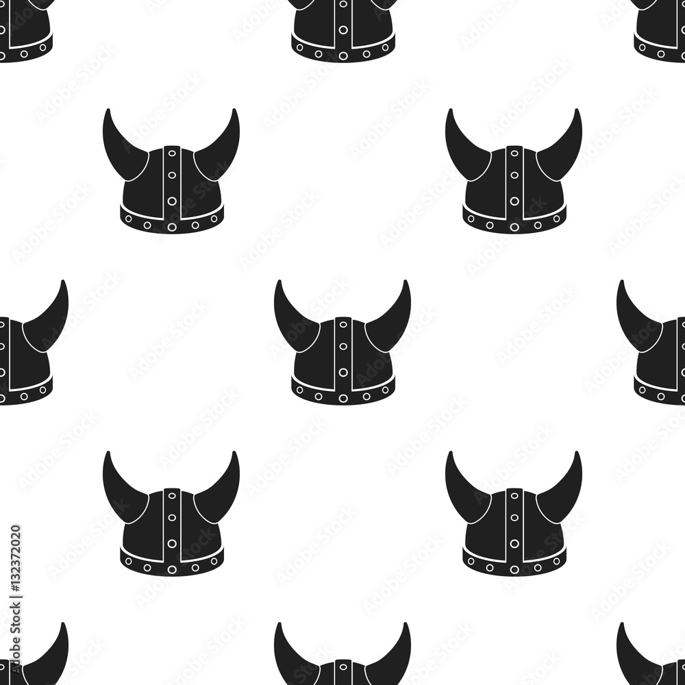 Viking helmet icon in black style isolated Vector Image