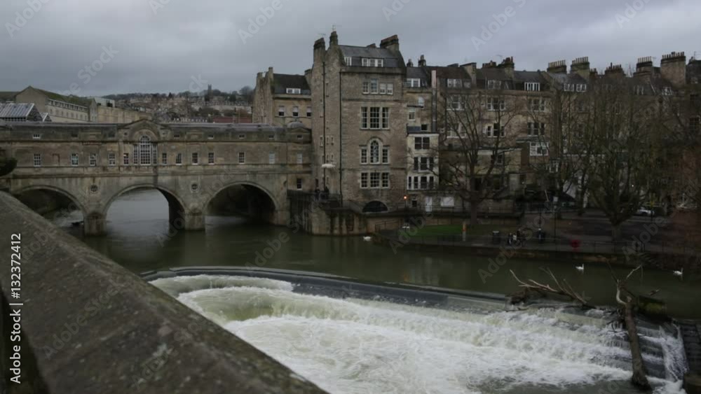 City of Bath: Pulteney Bridge and river Avon City of Bath: Pulteney Bridge and river Avon