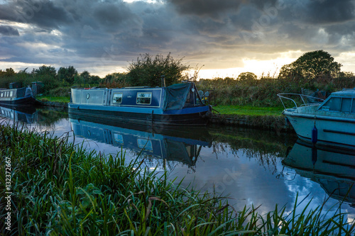 Schilderij op canvas Canal boats