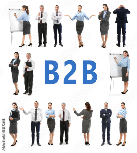 Collage of business people ...