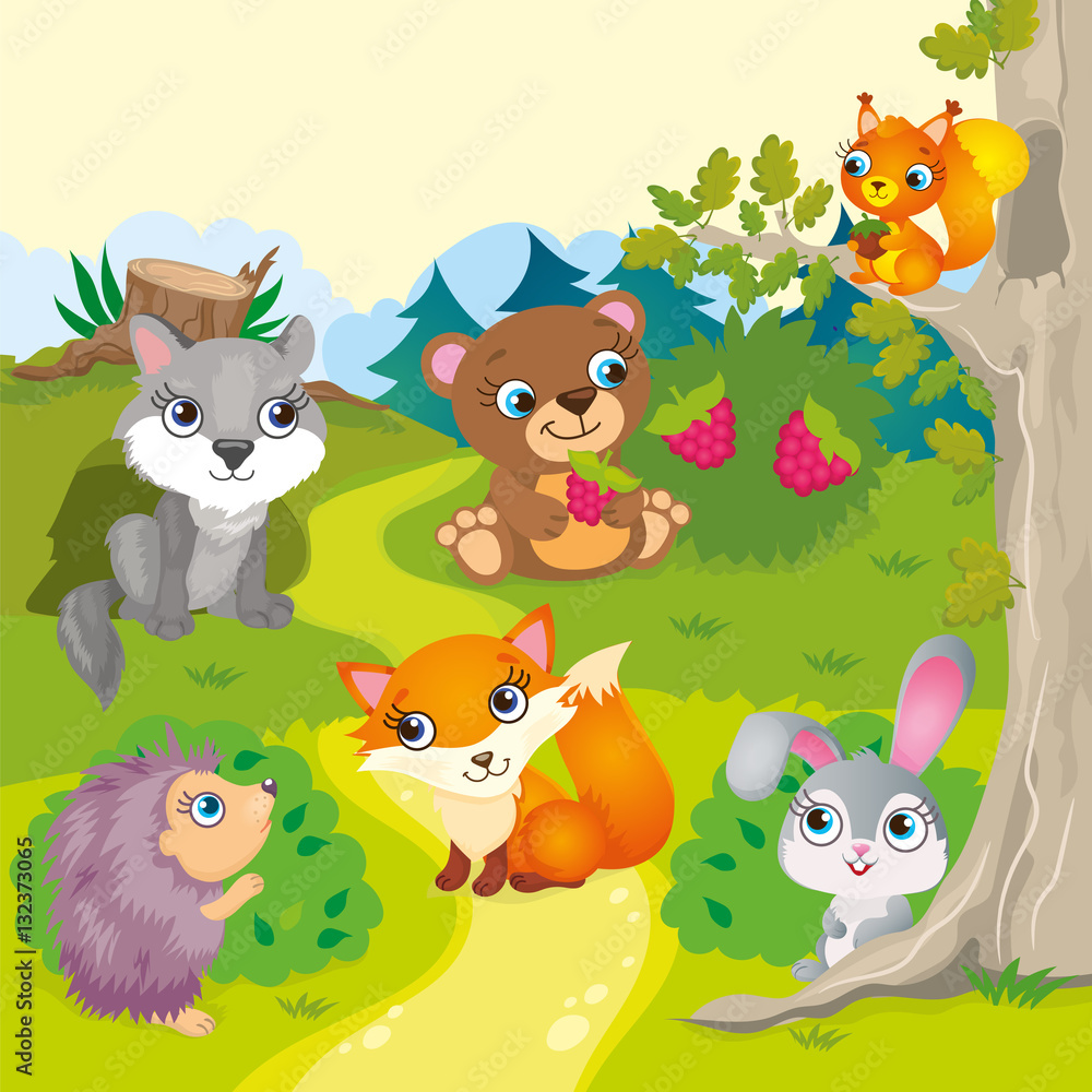 Cute Cartoon Forest Animals Cute Cartoon Forest Animals