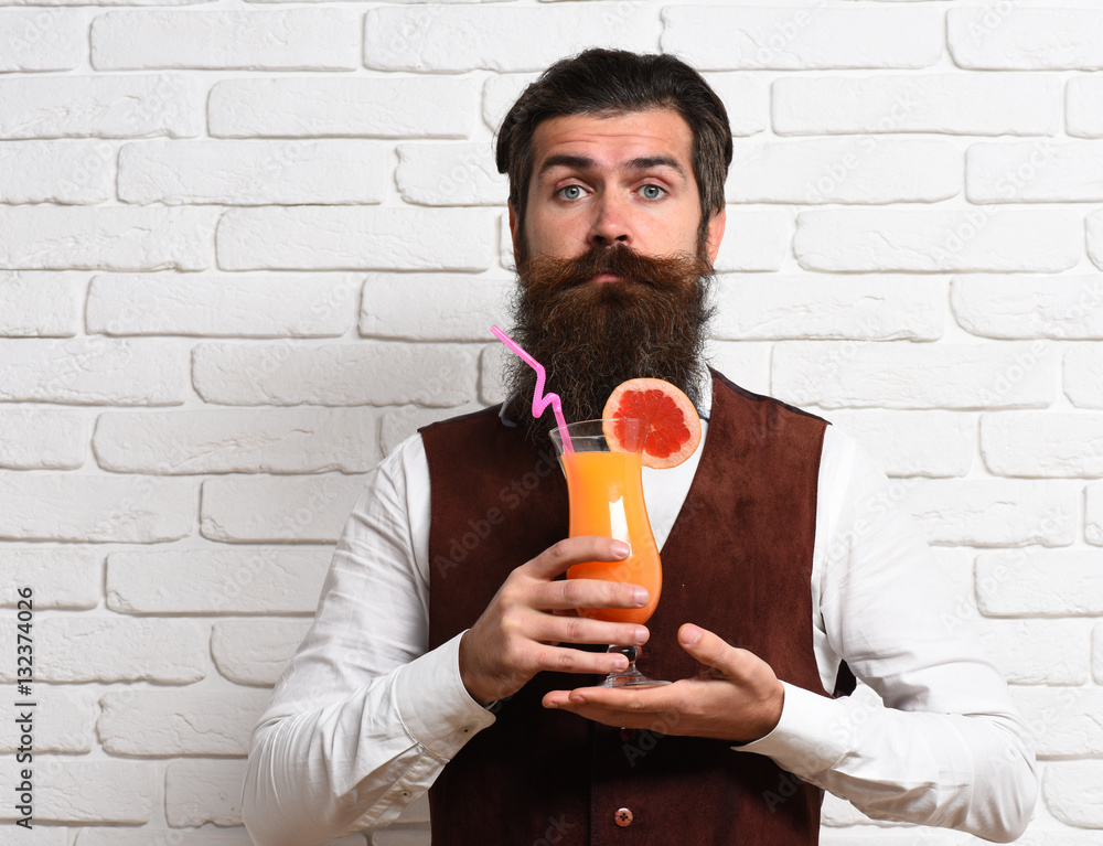 Fototapeta premium serious handsome bearded man