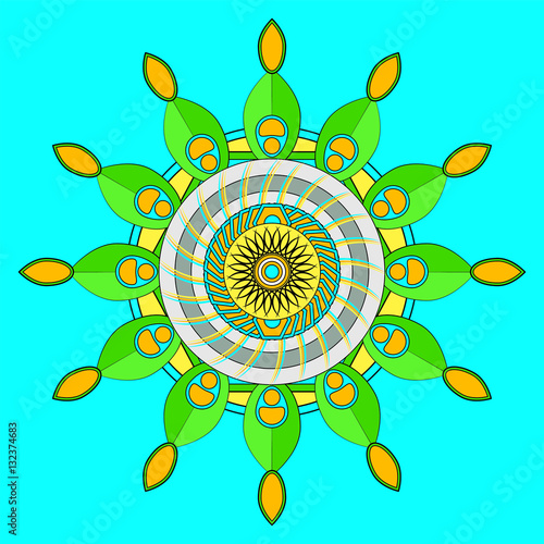Multicolored flower pattern