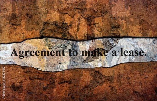 Agreement to make lease grunge concept