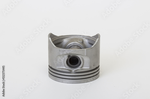 auto piston parts white background isolated