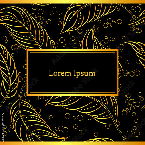 Black and gold decorative background