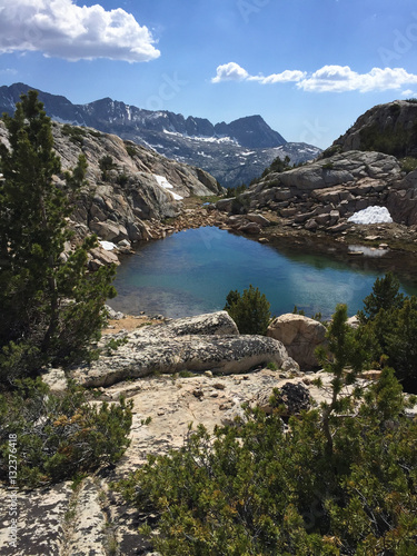 Small secluded lake in the sierras