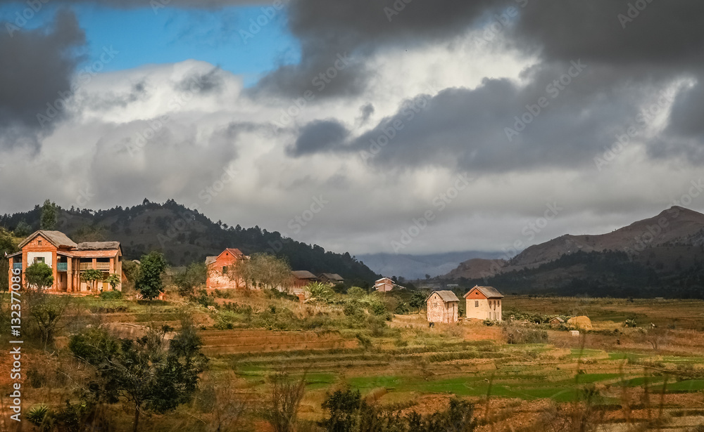 Rural Madagascar landscape