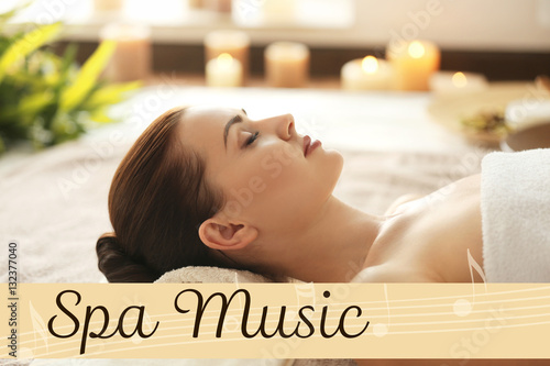 Spa music concept. Young wo...
