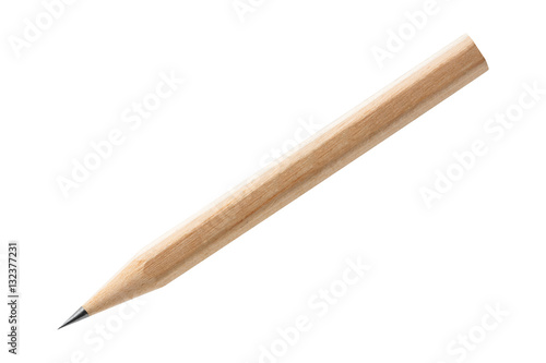 Wood pencil isolated on white