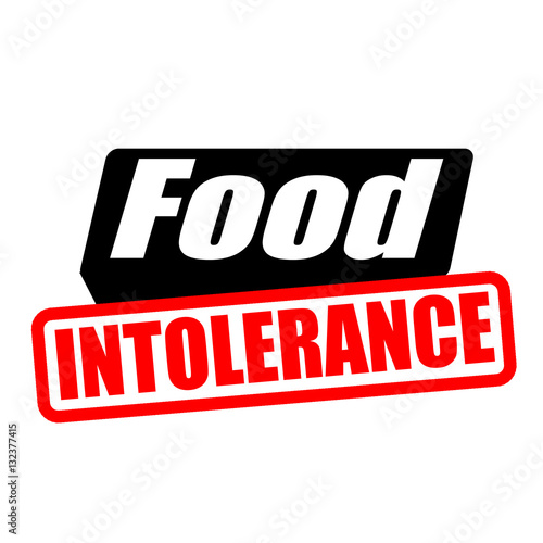 Food intolerance sign or stamp
