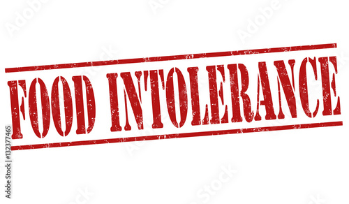 Food intolerance sign or stamp