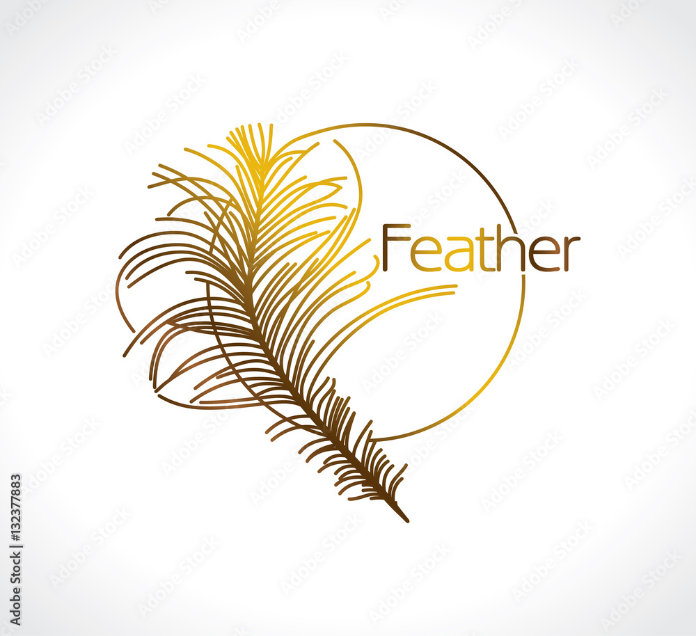 Feather stylized template. Feather stylized template.