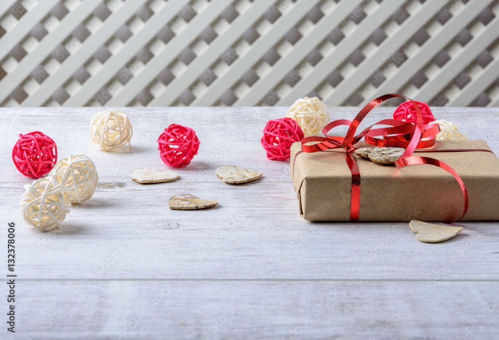 Present to the Valentine's Day on the table Present to the Valentine's Day on the table