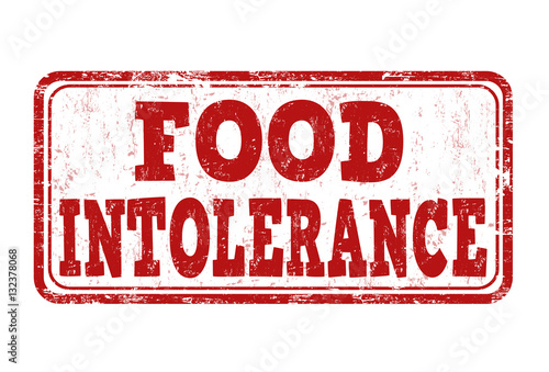 Food intolerance sign or stamp