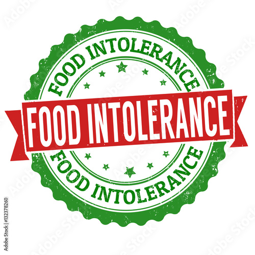 Food intolerance sign or stamp