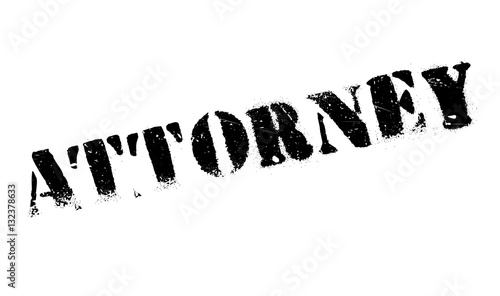 Attorney rubber stamp. Grunge design with dust scratches. Effects can be easily removed for a clean, crisp look. Color is easily changed.