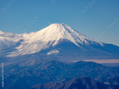 丹沢からの富士山の眺め