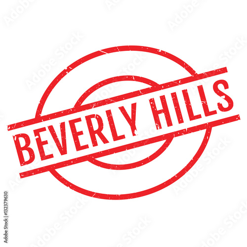 Beverly Hills rubber stamp. Grunge design with dust scratches. Effects can be easily removed for a clean, crisp look. Color is easily changed.