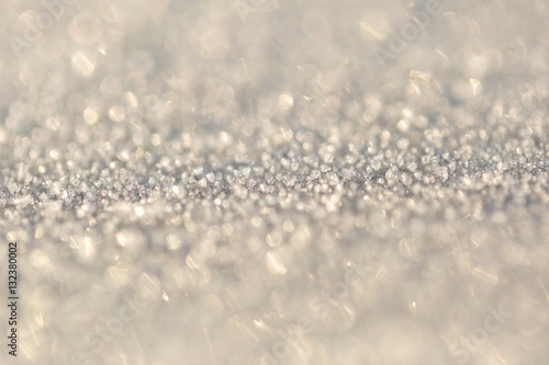 Shining crystals bokeh macro