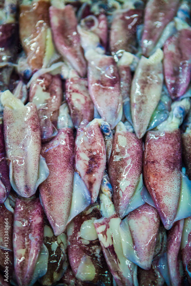 Obraz premium fish market abu dhabi, fish, market, fhish in ice, Shrims, seafo