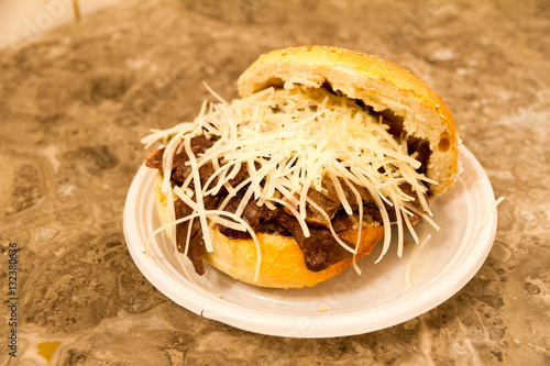 Tipical bread with spleen in Palermo photo