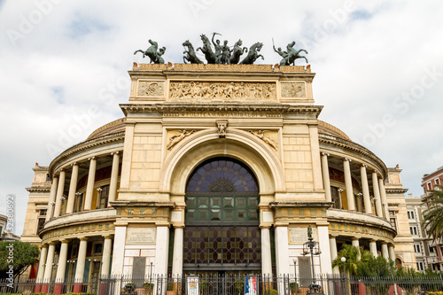 The Politeama Theatre in Palermo, Italy