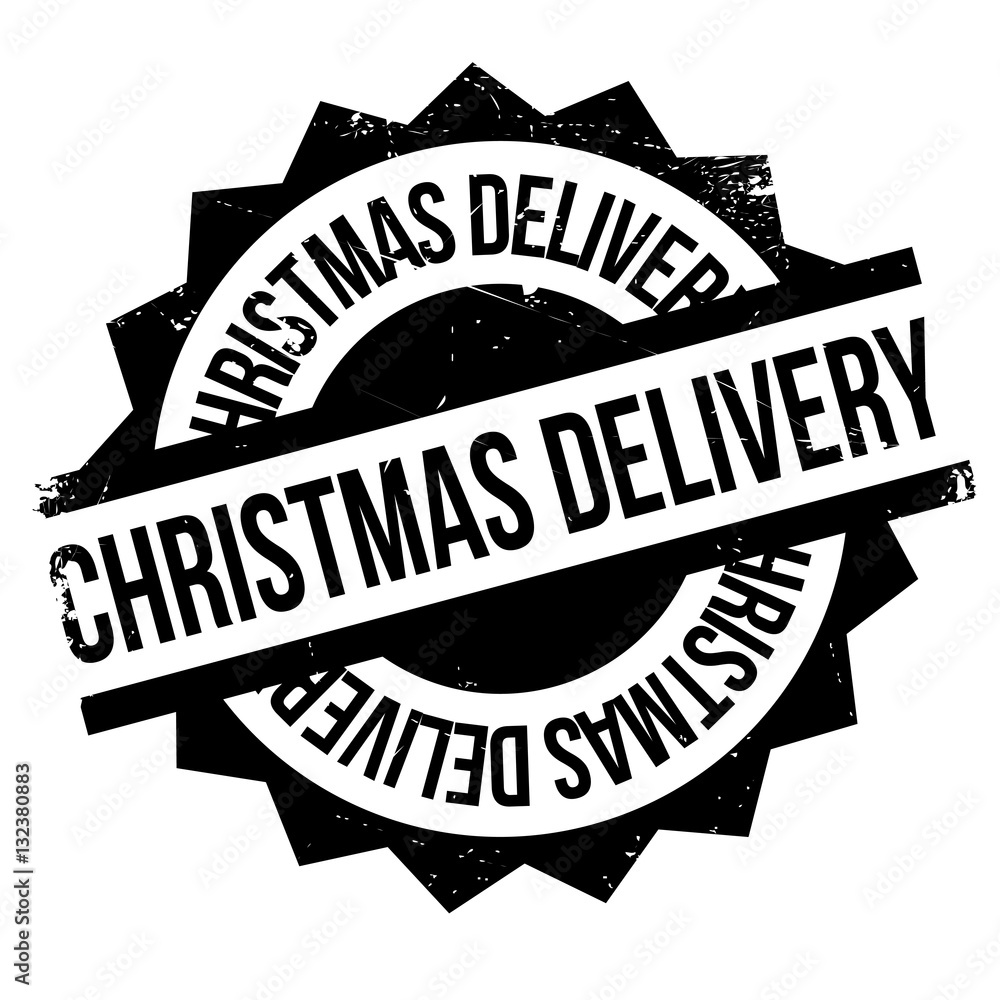 Christmas Delivery rubber stamp. Grunge design with dust scratches. Effects can be easily removed for a clean, crisp look. Color is easily changed. Christmas Delivery rubber stamp. Grunge design with dust scratches. Effects can be easily removed for a clean, crisp look. Color is easily changed.