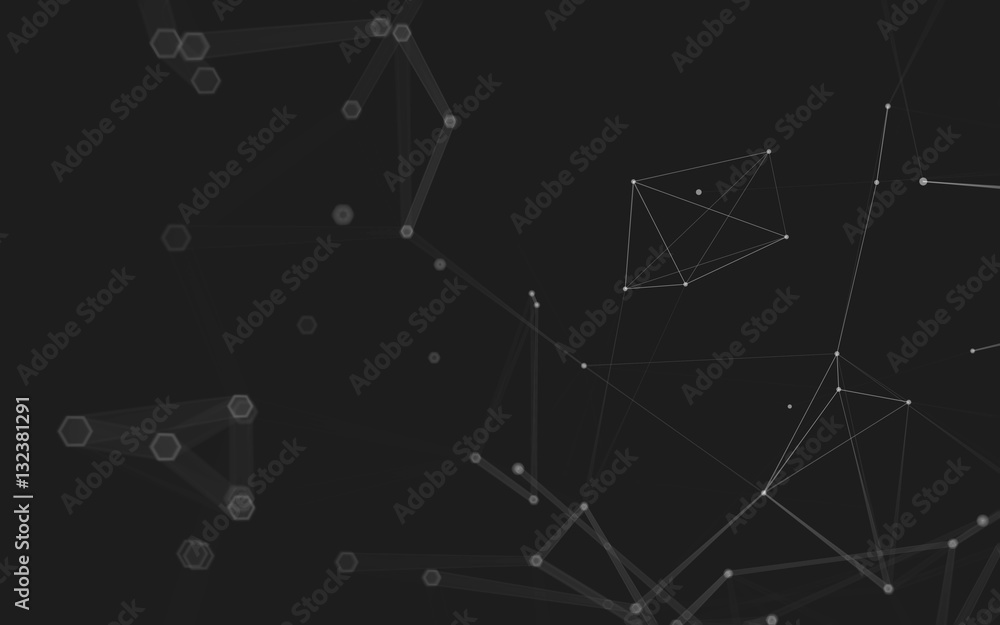 Abstract polygonal space low poly dark background, 3d rendering Abstract polygonal space low poly dark background, 3d rendering