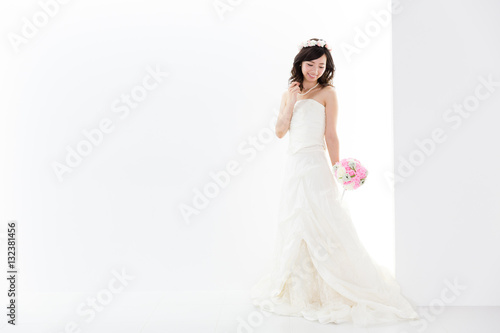 young asian woman wedding image