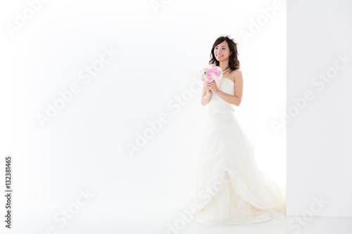 young asian woman wedding image © taka