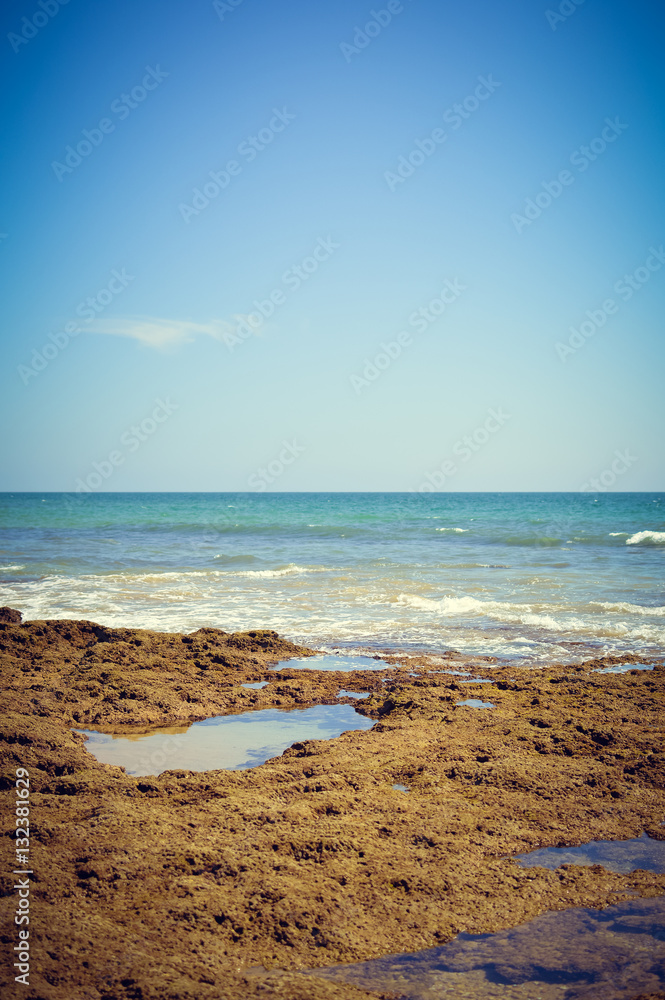 Beach at Olhos de Agua in Algarve