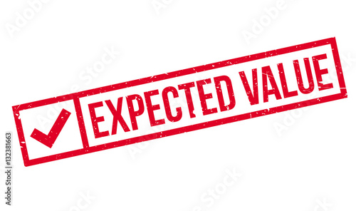 Expected Value rubber stamp. Grunge design with dust scratches. Effects can be easily removed for a clean, crisp look. Color is easily changed.
