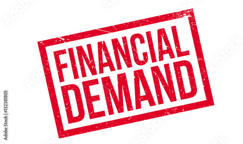 Financial Demand rubber stamp. Grunge design with dust scratches. Effects can be easily removed for a clean, crisp look. Color is easily changed.