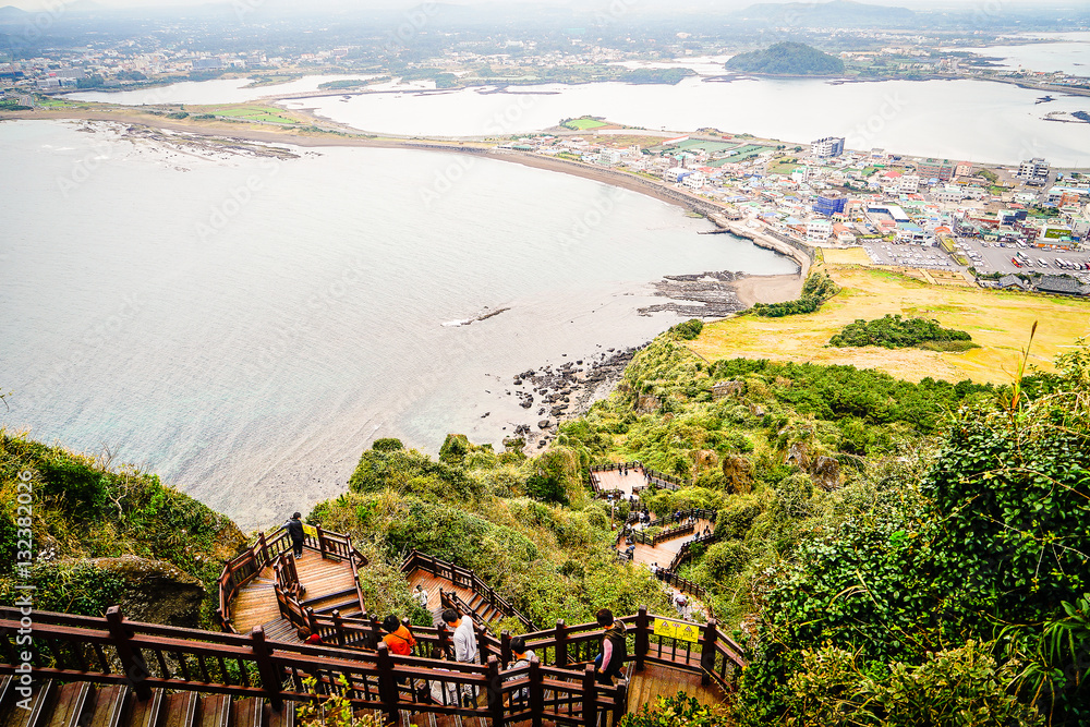 Naklejka premium View from Seongsan Ilchulbong (