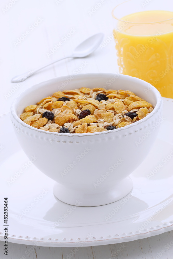Delicious organic muesli cereal Delicious organic muesli cereal
