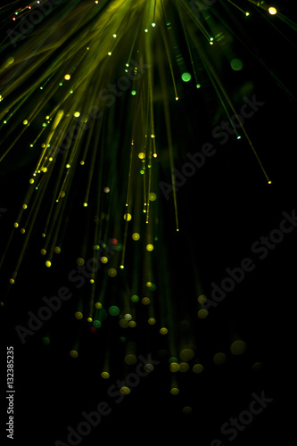 Nong Prajak Public Park Udon Thani, Thailand bokeh LED flowers colorful illuminated plastic optical fibers in dark back photo