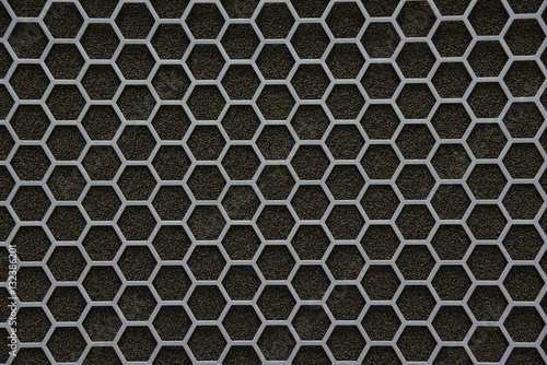 hexagonal grid seamless pattern with small cell.