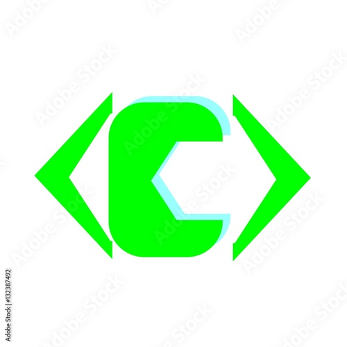 Free Download Vector logo for letter C design template green color - GFXLoad