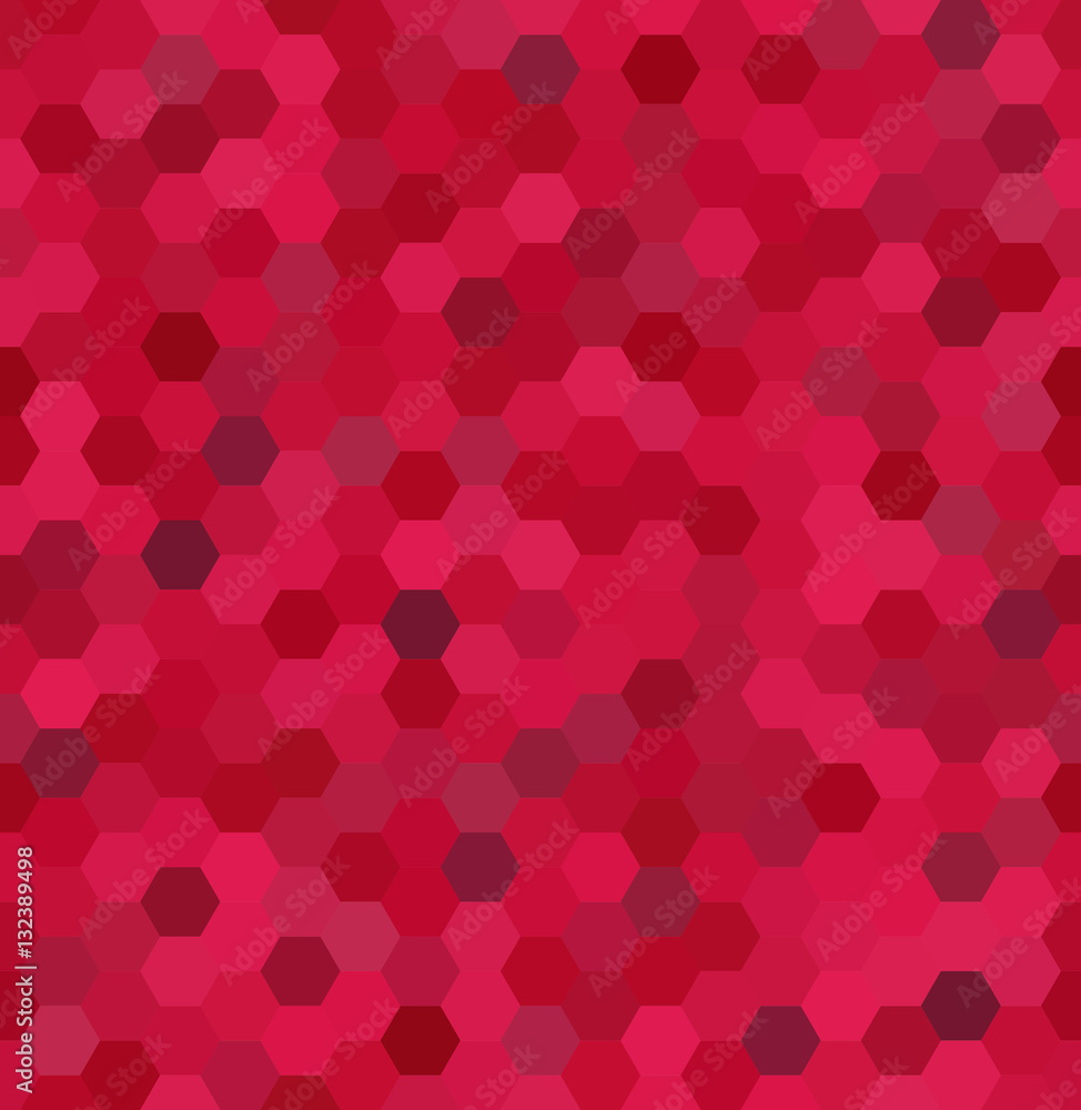 Background made of red, pink hexagons. Seamless background. Square composition with geometric shapes Background made of red, pink hexagons. Seamless background. Square composition with geometric shapes