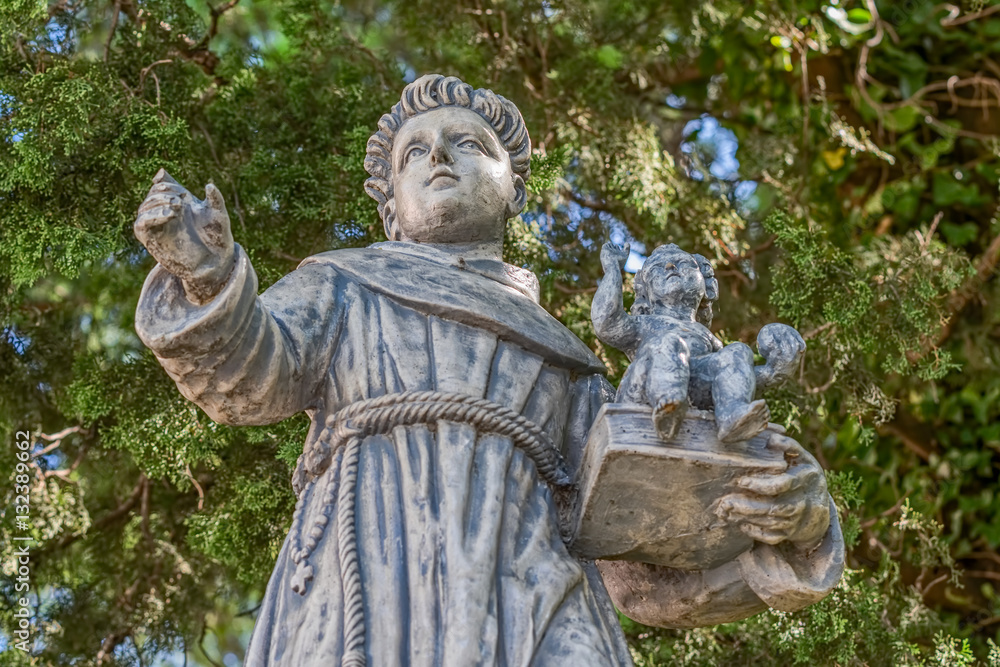 St. Anthony stone statue