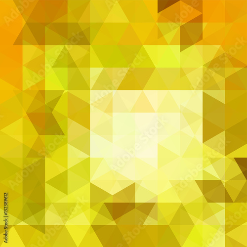 Background made of yellow, white triangles. Square composition with geometric shapes. Eps 10