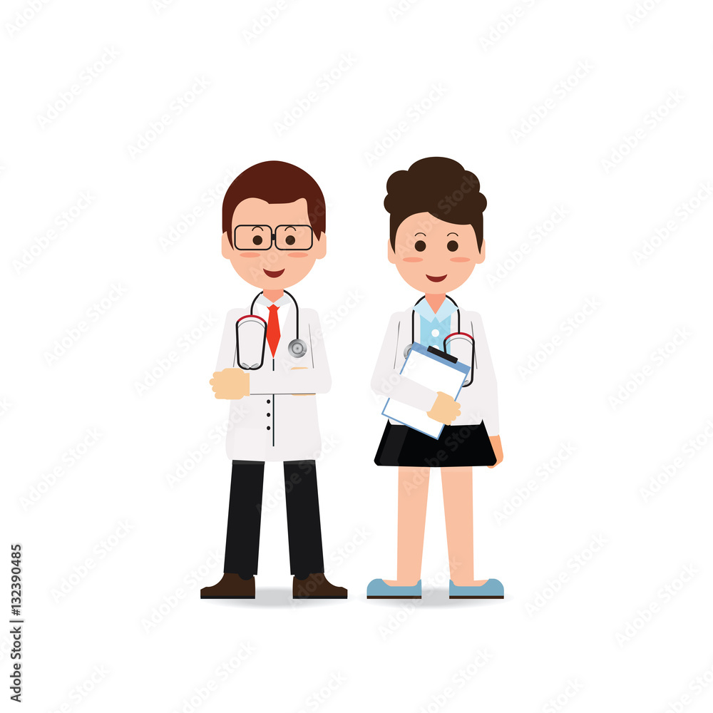 Young professional medical team workers. Young professional medical team workers.