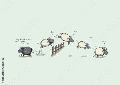 Counting Sheep Jumping Over the Fence