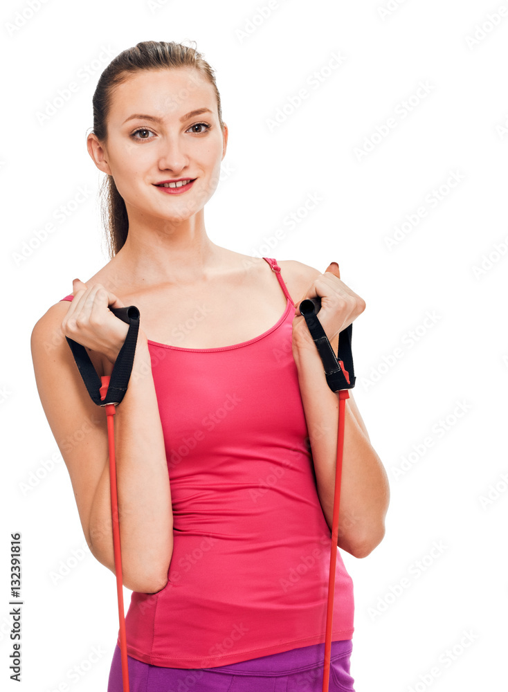 Young woman posing fitness portrait Young woman posing fitness portrait