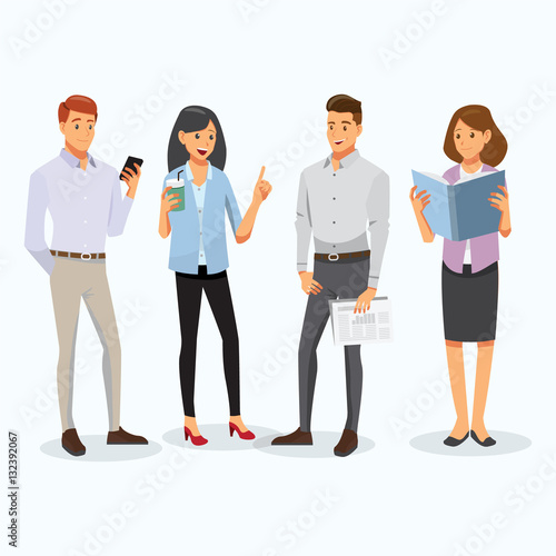 business men and women character , vector