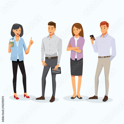 business men and women character , vector