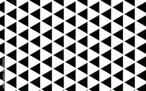 Geometric Triangle black and white Pattern abstract background w