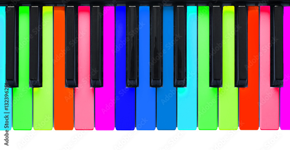 Rainbow piano keys Rainbow piano keys