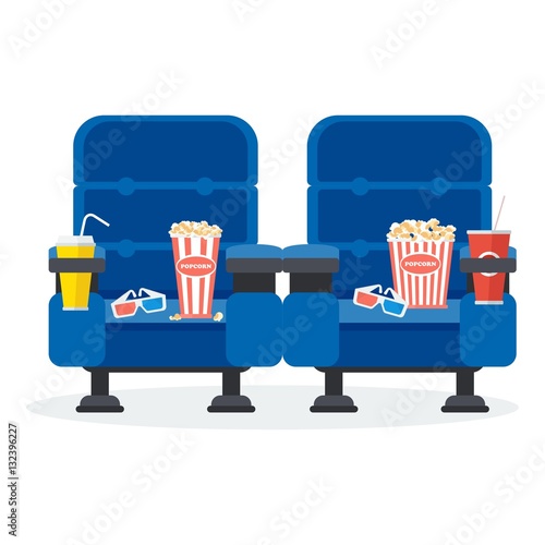 two blue chairs